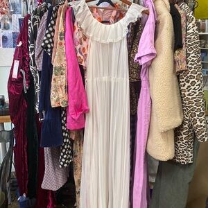 VINTAGE White Chiffon Overlay